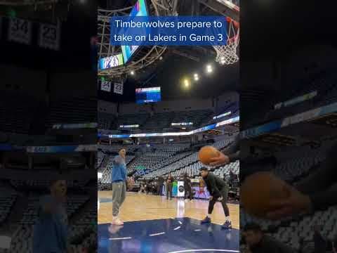 The Wolves are warming up at Target Center before a key Game 3.