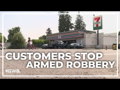 Customers and clerk stop armed robbery at Northeast Portland 7-Eleven