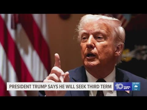 Trump says he's considering ways to serve a third term as president