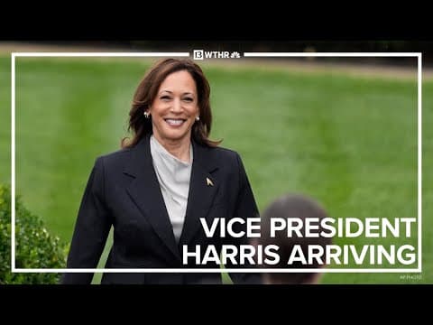 VP Harris landing in Indy
