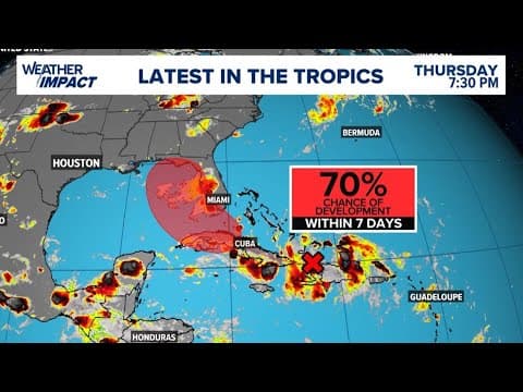 Tropical update: Keeping an eye on possible development in Caribbean