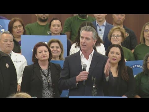 Governor Gavin Newsom visits San Diego to rally support for CA Prop 1