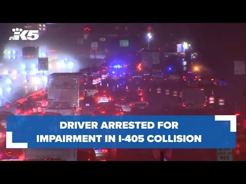 Driver arrested for impairment in I-405 collision