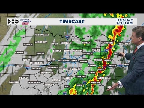 DFW Weather: Lingering showers and storms will continue Monday evening