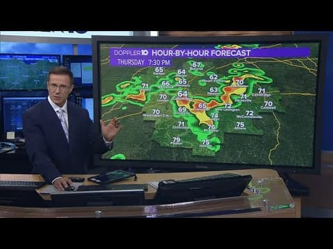 Doppler 10 Live Update: Tracking threat of severe storms