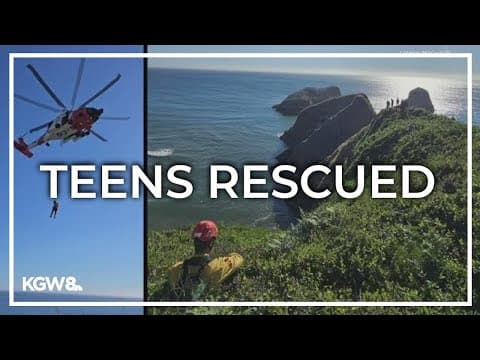 Crews rescue two teens stuck on Chapman Point near Cannon Beach