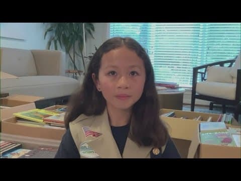 6th grader collects over 600 books to donate to INOVA Cares Clinic for children