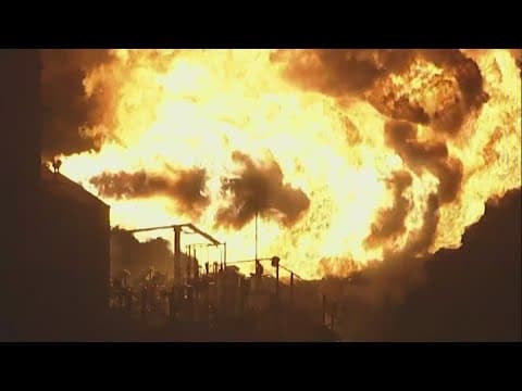 Flames visible for miles after a fire erupts at a Chevron refinery outside Los Angeles