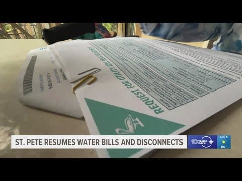 St. Petersburg resumes water bills and disconnections