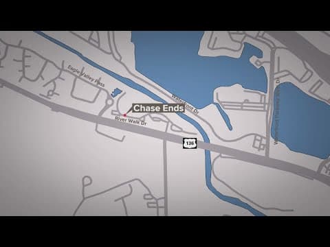 Juvenile driver leads police on chase before running into pond