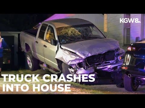 Truck slams car into Portland home displacing at least 2; house deemed 'unsafe'