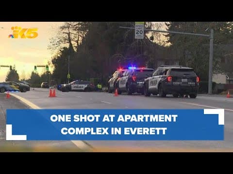 One shot at apartment complex in Everett