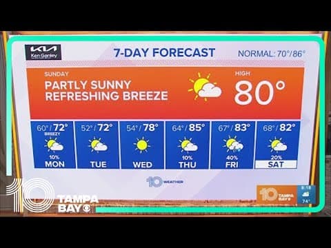 10 Weather: Tampa Bay-area morning forecast | Oct. 15, 2023