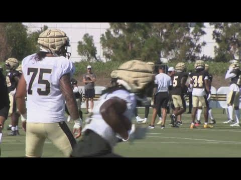 Rookie LT Fuaga starts training camp strong
