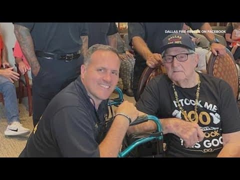 Retired Dallas Firefighter celebrates his 100th birthday