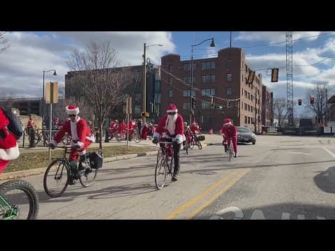 Bikers dress as Santa for annual fundraiser