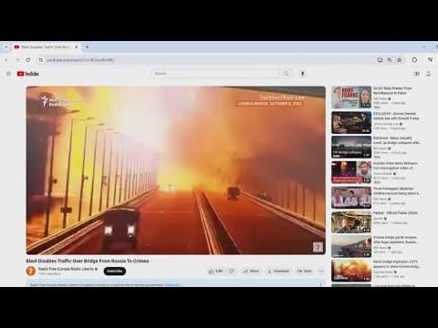 No, this video doesn’t show an ‘alternate angle’ of Francis Scott Key Bridge collapse