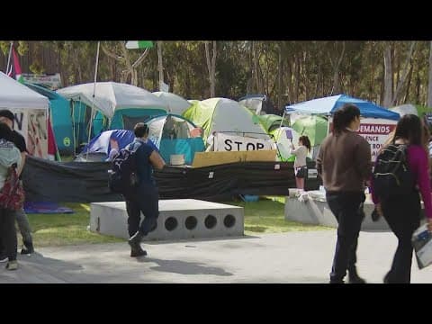 UCSD Pro-Palestinian encampment enters second day