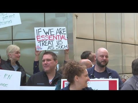 Nurses at Ohio State rally for better wages, working conditions