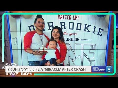 Young dad says helmet 'saved his life' after serious motorcycle crash