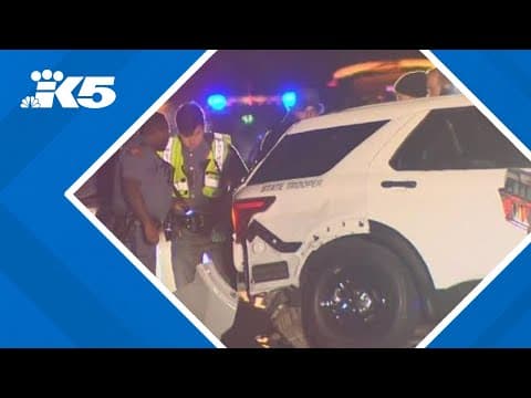 Washington State Patrol trooper, 1 other person injured in I-5 crash involving suspected DUI driver