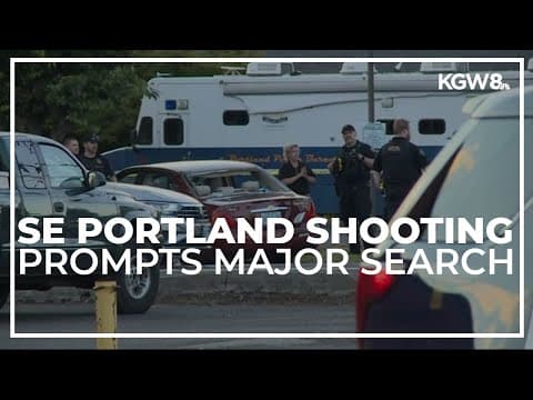 Two people shot in Southeast Portland; police launch massive search for suspects