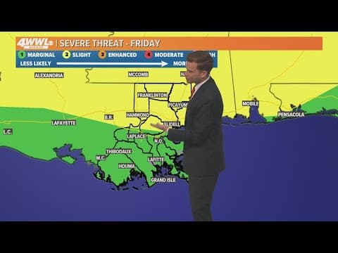 Severe storm threat for Friday afternoon and evening