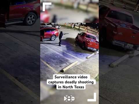 WFAA obtained surveillance video of shooting outside a Fort Worth restaurant that left one man dead.