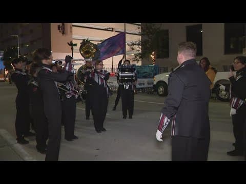 Ganado High School Marching Band shows off ahead of Houston's H-E-B Thanksgiving Parade