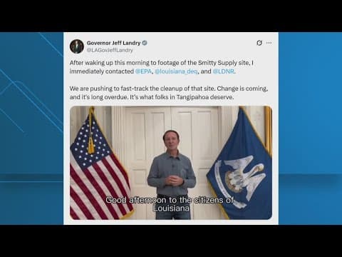 Gov. Landry vows to speed up Smitty's Supply Cleanup in Tangipahoa Parish