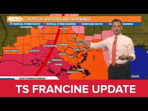 Tuesday 12pm Tropical Update: Hurricane Warnings issued for several Louisiana parishes