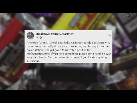 Police: Pill found in Halloween candy in Middletown tested positive for methamphetamine