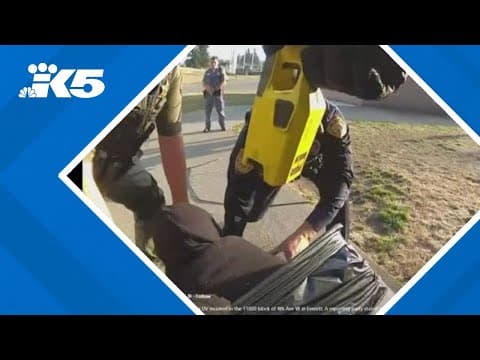 Suspect hides from police in trash can