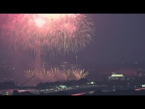 Fireworks conclude Army anniversary parade