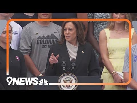 Harris speaks publicly for first time since Biden endorsement