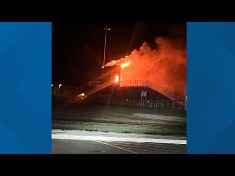 Fire reported in press box at Frankfort High School football field