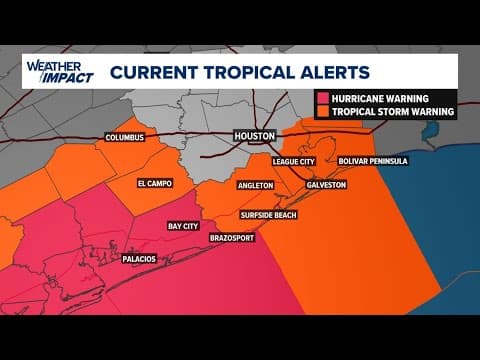 Beryl update: Hurricane and Tropical Storm warnings posted across Texas coast