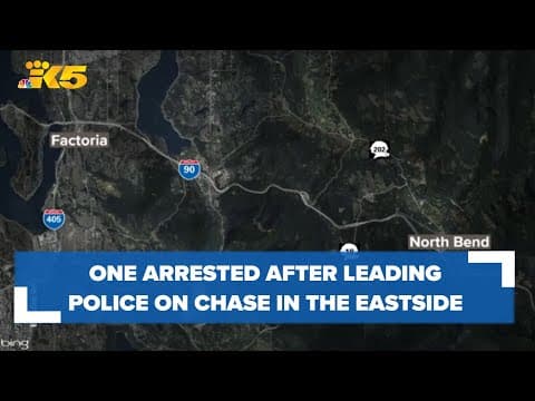 One arrested after leading police on chase spanning from Factoria to North Bend