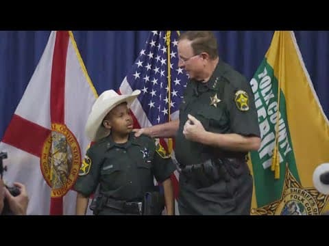 13-year-old with brain cancer sworn into Polk County Sheriff's Office as honorary deputy