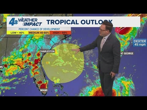 5 PM Tropical Update: Storm Dexter forms, two other spots could organize