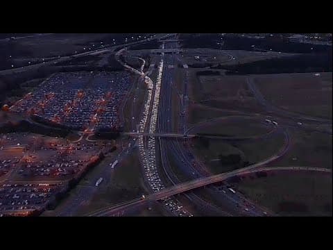 WATCH: Bumper to bumper outside Dulles ahead of Thanksgiving