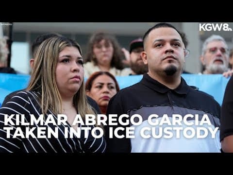 Kilmar Abrego Garcia surrenders to ICE in Baltimore