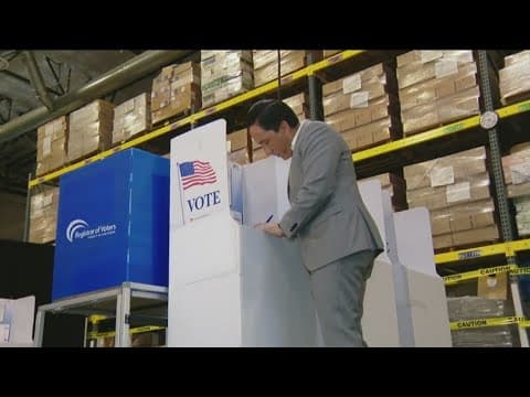 San Diego Mayor Todd Gloria, candidate Larry Turner cast ballots in March 2024 primary election