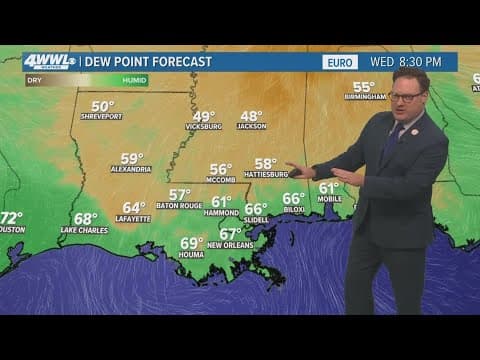 New Orleans Weather: Drier air makes for a slightly more pleasant feel