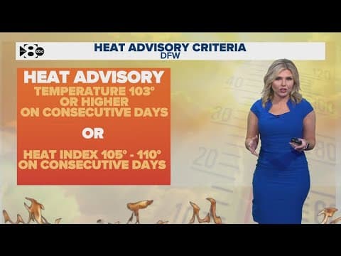 DFW Weather | What is the criteria for a heat advisory?