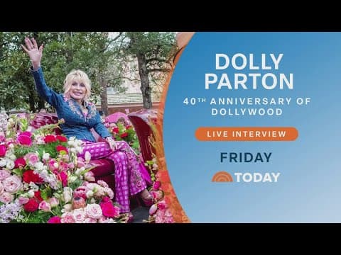 Dolly Parton doing live interview on Today Show on Friday