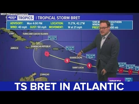 Tropical Storm Bret has formed in the Atlantic