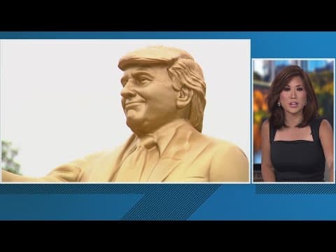 Trump Bitcoin statue unveiled