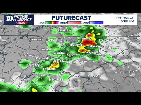 Live Radar || Tracking possible showers, storms in East Tennessee