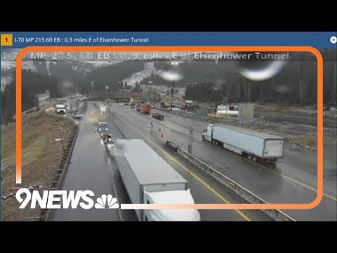 Westbound I-70 closed at Eisenhower Tunnel due to fatal crash, vehicle fire